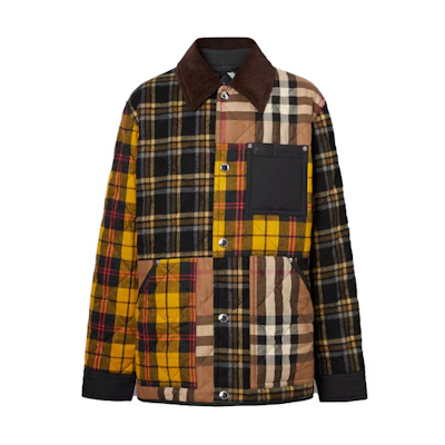 Burberry SS21 Corduroy Check Cotton Overshirt Men’s Birch Brown. 80385691