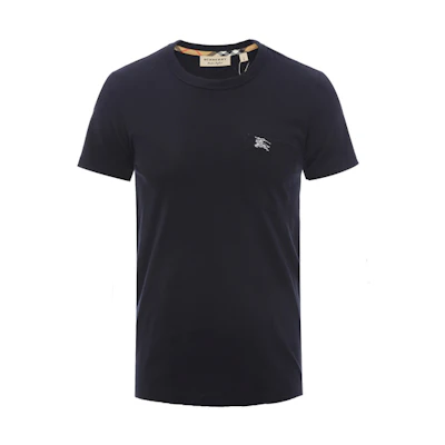 Burberry SS21 Crest Logo Crewneck T-Shirt in Dark Blue 80277201