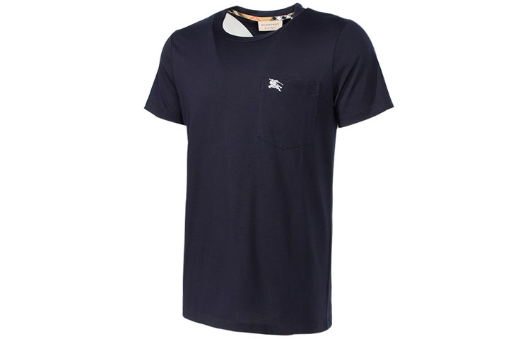 Burberry SS21 Crest Logo Crewneck T-Shirt in Dark Blue 80277201 圖 4