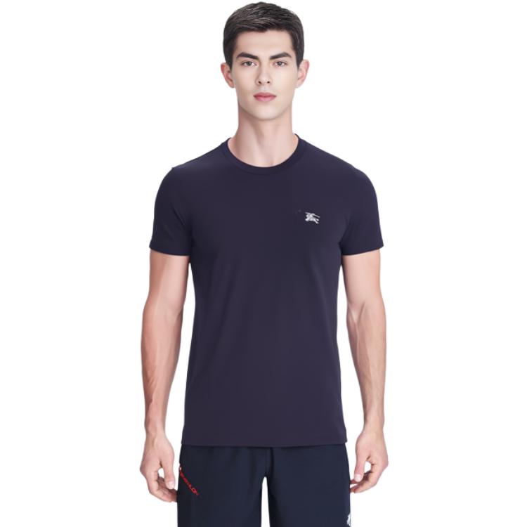 Burberry SS21 Crest Logo Crewneck T-Shirt in Dark Blue 80277201 圖 5