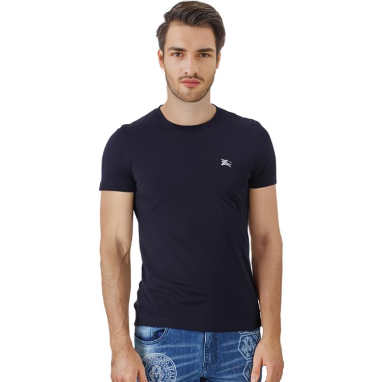 Burberry SS21 Crest Logo Crewneck T-Shirt in Dark Blue 80277201 圖 7