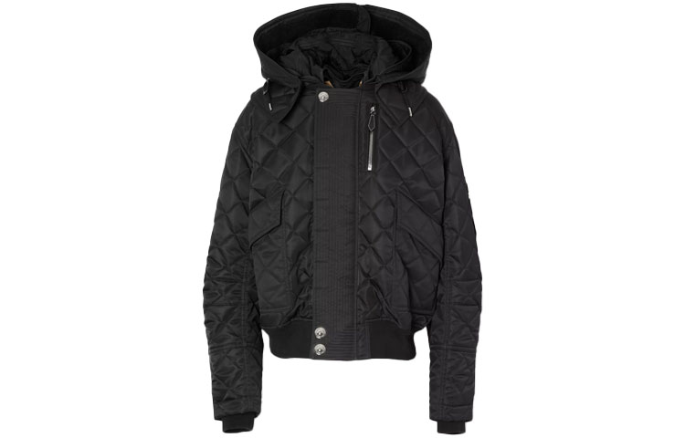 Burberry SS21 Detachable Hood Quilted Jacket Black 80382801