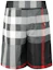 Lookbook Burberry SS21 Shorts Grises de Cintura Baja con Estampado Cuadros y Cordón. 80226481