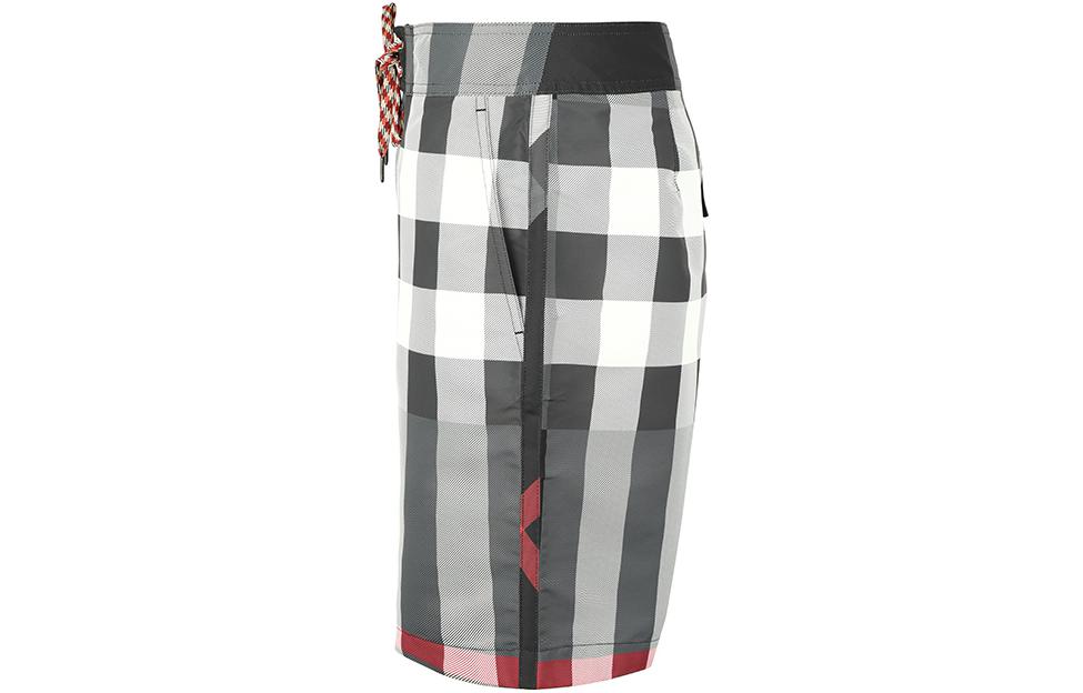Burberry SS21 Gray Low-Waist Check Print Drawstring Shorts Casual. 80226481 圖 4