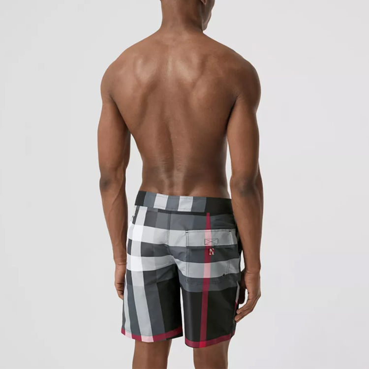 Burberry SS21 Gray Low-Waist Check Print Drawstring Shorts Casual. 80226481 圖 6