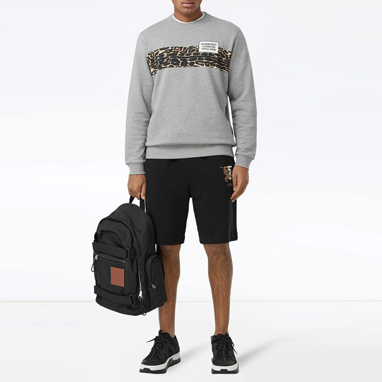 Burberry SS21 Grey Leopard Stripe Crewneck Long Sleeve Sweatshirt 80243711 圖 3