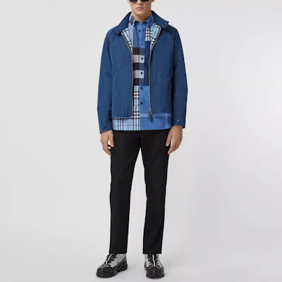 博柏利 SS21 海灵顿外套 海军格纹徽标补丁款 80385771 Shop 博柏利 SS21 海灵顿外套 海军格纹徽标补丁款 80385771