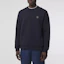 Shop Burberry SS21 Logo Jacquard Cotton Crewneck Sweatshirt Coal Blue. 80432381