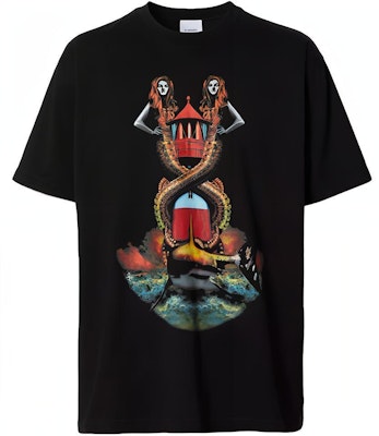 Burberry SS21 Kaos Katun Longgar Motif Mermaid Hitam 80406831 Buy Burberry SS21 Kaos Katun Longgar Motif Mermaid Hitam 80406831