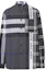 Order バーバリー SS21 オーバーサイズ チェック柄シャツ グレー ブラック 80339331