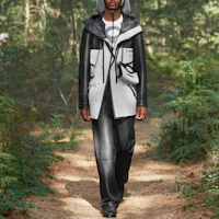 Lookbook Burberry SS21 Shark Fin Leather Jumpsuit Black 45682671