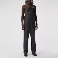Purchase Burberry SS21 Shark Fin Leather Jumpsuit Black 45682671