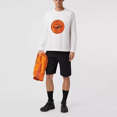 Burberry SS21 Baju Lengan Panjang Cetakan Huruf Jerung Putih. 80406881 Lookbook Burberry SS21 Baju Lengan Panjang Cetakan Huruf Jerung Putih. 80406881