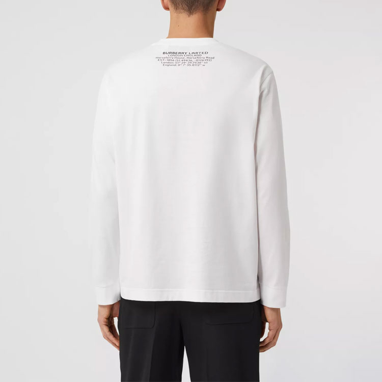 Purchase Burberry SS21 Baju Lengan Panjang Cetakan Huruf Jerung Putih. 80406881