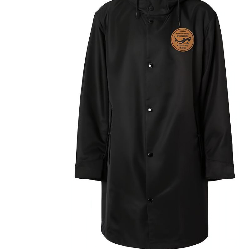 Burberry SS21 Shark Print Hooded Twill Coat Black 80406751 圖 7