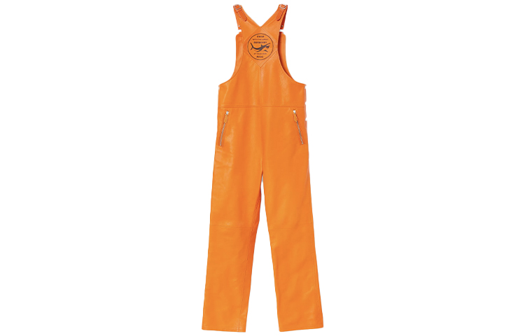 Burberry SS21 Shark Print Leather Strap Jumpsuit - Dark Orange. 45682661