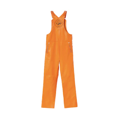 Burberry SS21 Shark Print Leather Strap Jumpsuit - Dark Orange. 45682661