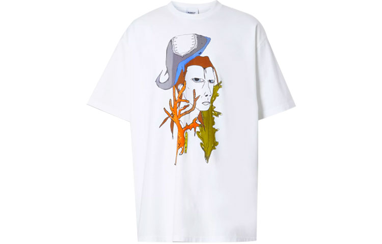 Burberry SS21 Sketch Print Cotton T-Shirt White 45676291 圖 2