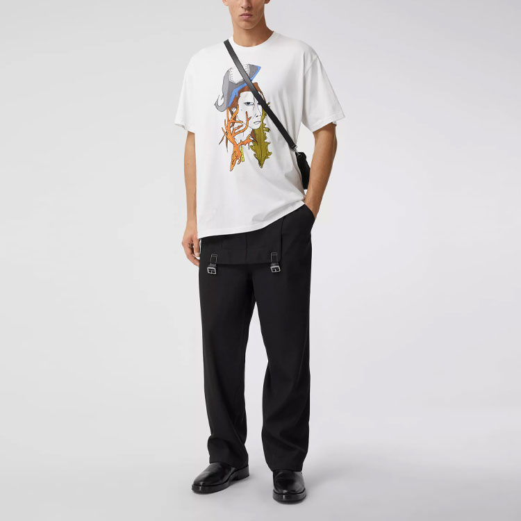 Burberry SS21 Sketch Print Cotton T-Shirt White 45676291 圖 3