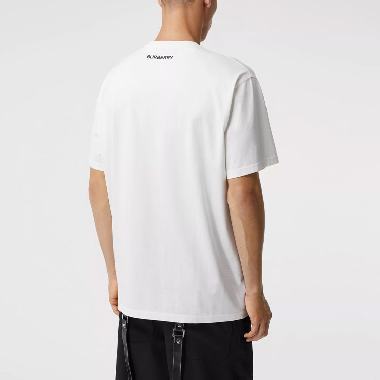 Burberry SS21 Sketch Print Cotton T-Shirt White 45676291 圖 5