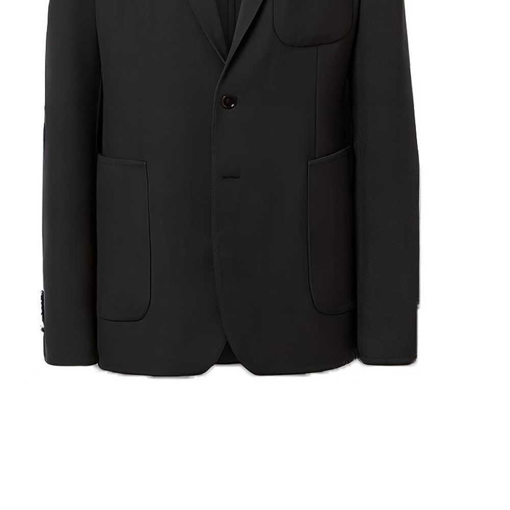 Sizing Burberry SS21 Slim-Fit Double-Faced Wool Blazer in Navy Blue. 80422951