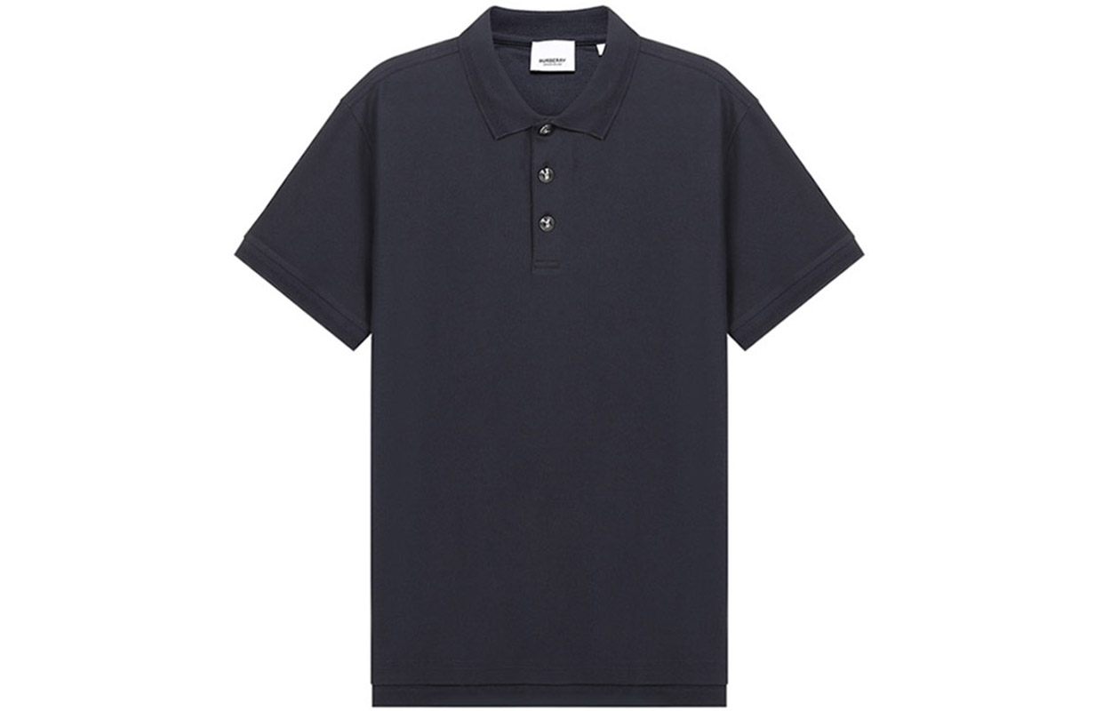 Order Burberry SS21 Polo Lengan Pendek Kasual Navy Blue Lelaki. 80288741