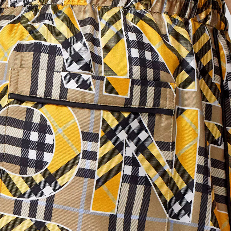 Burberry SS21 Vintage Check Logo Print Twill Shorts in Light Ochre. 80391191 圖 7