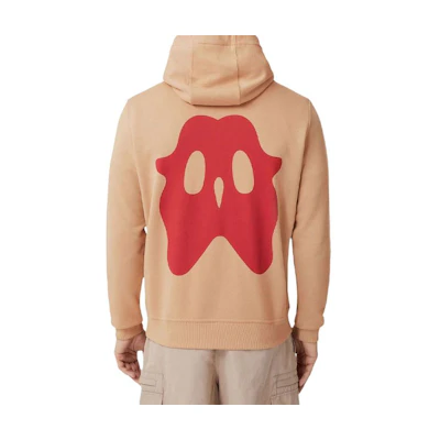 Burberry SS22 Beige Hoodie with Back Monster Print Design. 80519361