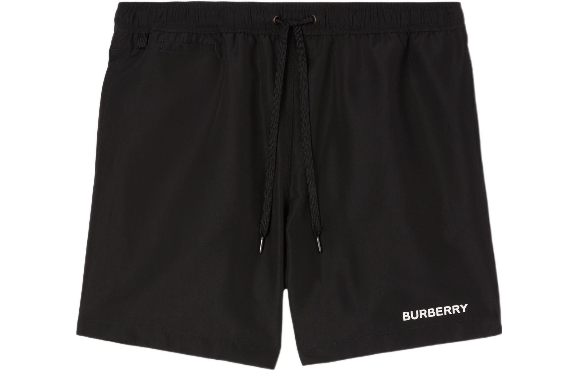 Burberry SS22  Black Casual Shorts with Logo Design. 80556711