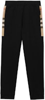 Burberry SS22 Black Jogger Pants with Side Check Cotton Knit Design. 80590661 Burberry SS22 Black Jogger Pants with Side Check Cotton Knit Design. 80590661