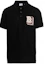 Buy Burberry SS22 黑色字母印花網眼寬鬆短袖POLO衫 80575711