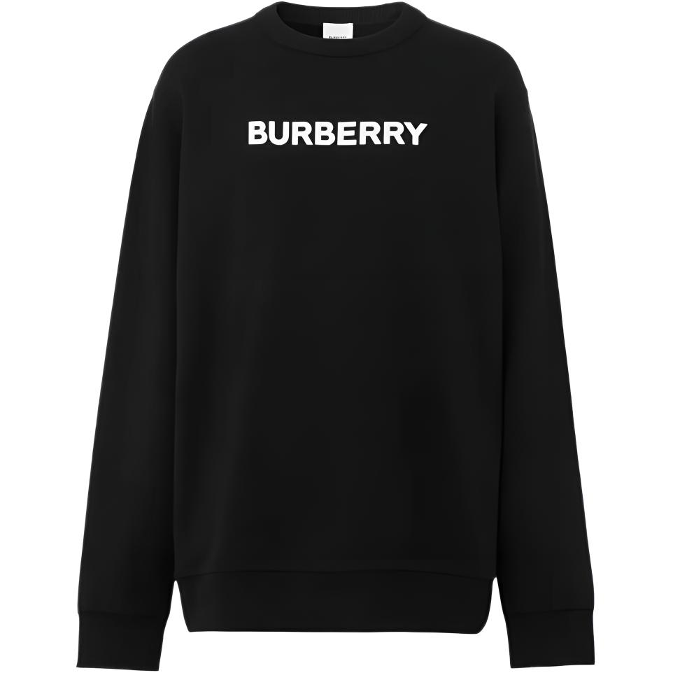 Burberry SS22  Black Logo Print Cotton Sweatshirt. 80553121