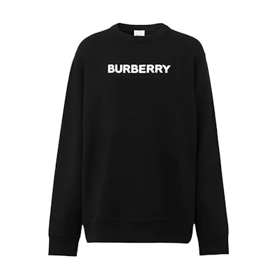 Burberry SS22 Black Logo Print Cotton Sweatshirt. 80553121