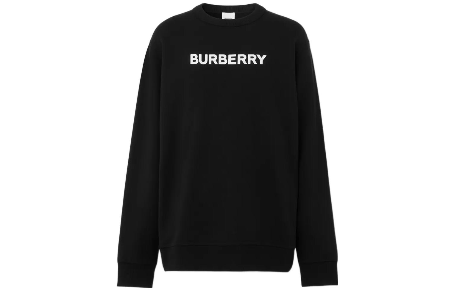 Burberry SS22  Black Logo Print Cotton Sweatshirt. 80553121 圖 2