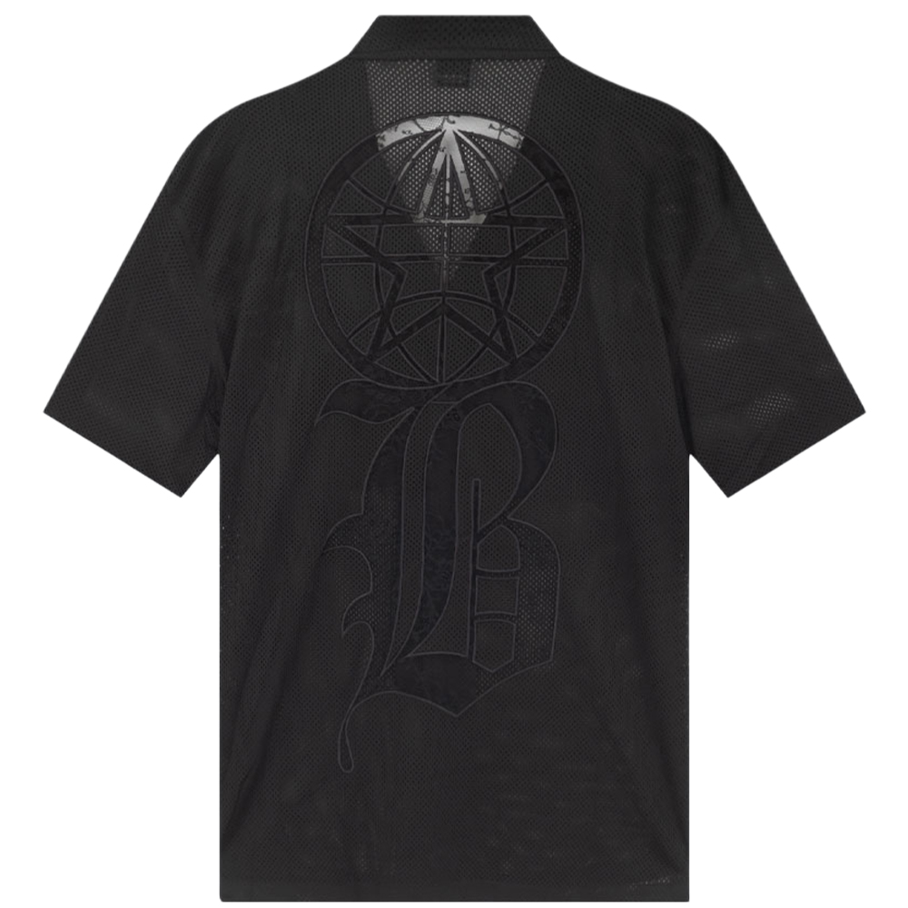 Burberry SS22  Black Mesh Pajama-Style Short Sleeve Shirt. 80673751 圖 3
