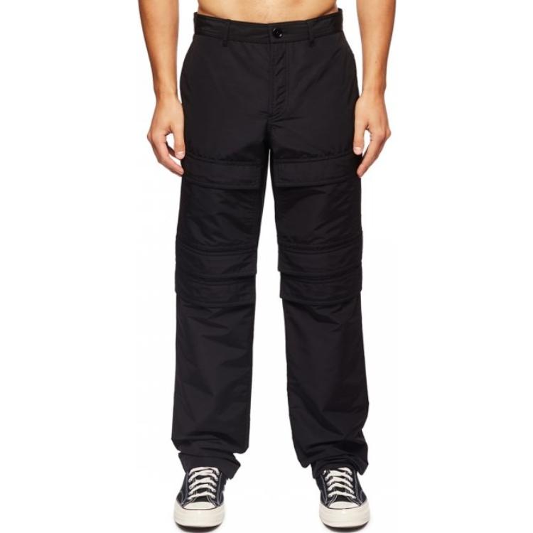 Shop Burberry SS22 Celana Hitam Mid-Rise Straight-Leg Utility. 80519131