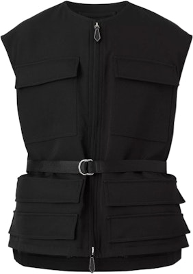 Burberry SS22 Chaleco Negro Texturizado con Bolsillos y Cordón Ajustable. 80518571 Buy Burberry SS22 Chaleco Negro Texturizado con Bolsillos y Cordón Ajustable. 80518571