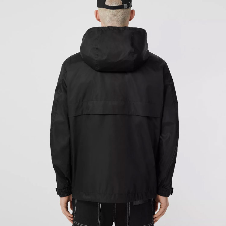 Burberry SS22  Black Nylon Geometric Panel Hooded Jacket. 80477701 圖 4