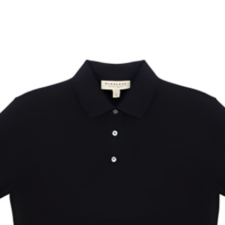 Details for Burberry SS22 Baju Polo Hitam dengan Logo Knight Sulam. 80362731