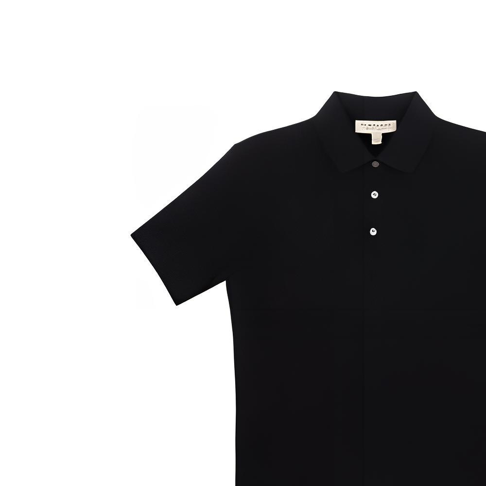 Cheap Burberry SS22 Baju Polo Hitam dengan Logo Knight Sulam. 80362731