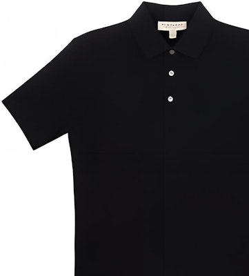 Burberry SS22 Baju Polo Hitam dengan Logo Knight Sulam. 80362731 Cheap Burberry SS22 Baju Polo Hitam dengan Logo Knight Sulam. 80362731