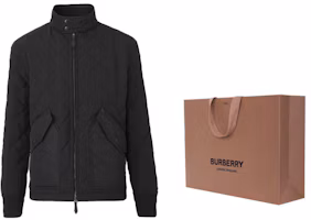 Purchase Burberry SS22 Jaket Hitam Quilted Kerah Berdiri. 80479341