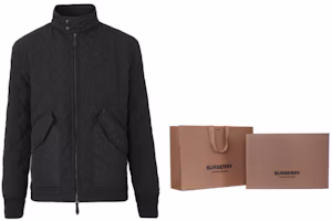 Details for Burberry SS22 Jaket Hitam Quilted Kerah Berdiri. 80479341