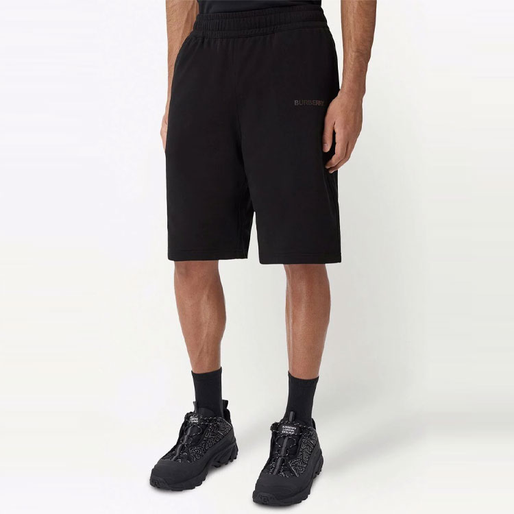 Burberry SS22  Black Solid Logo Print Casual Shorts. 80482381 圖 5