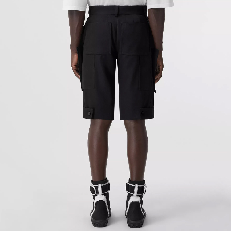 Burberry SS22  Black Textured Shorts with Solid Panel Design. 80519151 圖 5