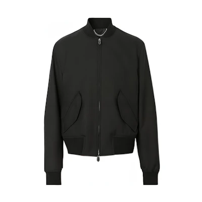 Burberry SS22 Black Zip-Up High Collar Jacket 80559111