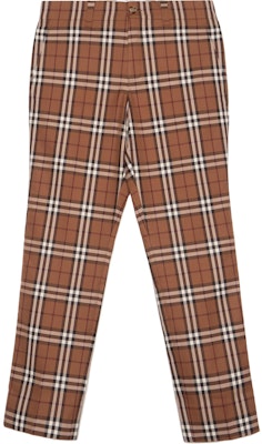 Burberry SS22 Brown Check Straight-Fit Casual Trousers. 80482081 Order Burberry SS22 Brown Check Straight-Fit Casual Trousers. 80482081