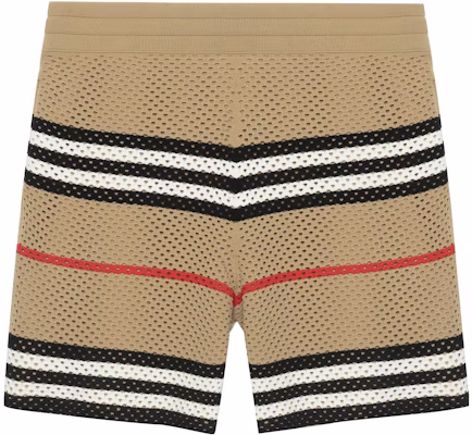 博柏利 SS22 棕色拼接条纹直筒休闲短裤. 80502701 Buy 博柏利 SS22 棕色拼接条纹直筒休闲短裤. 80502701