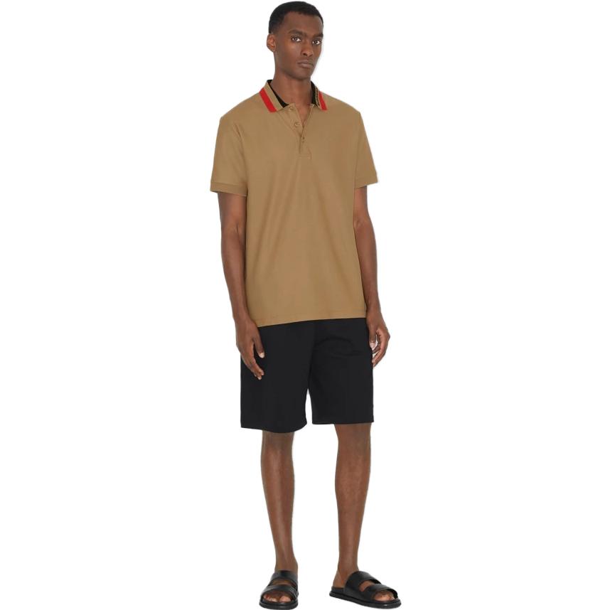 Details for 버버리 SS22 카멜 로고 장식 스트레이트 폴로 셔츠 80512361