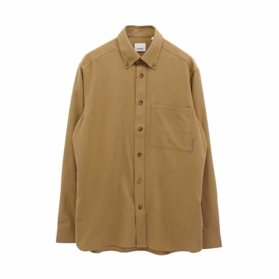 Burberry SS22 Camel Single-Breasted Long Sleeve Shirt. 80481191